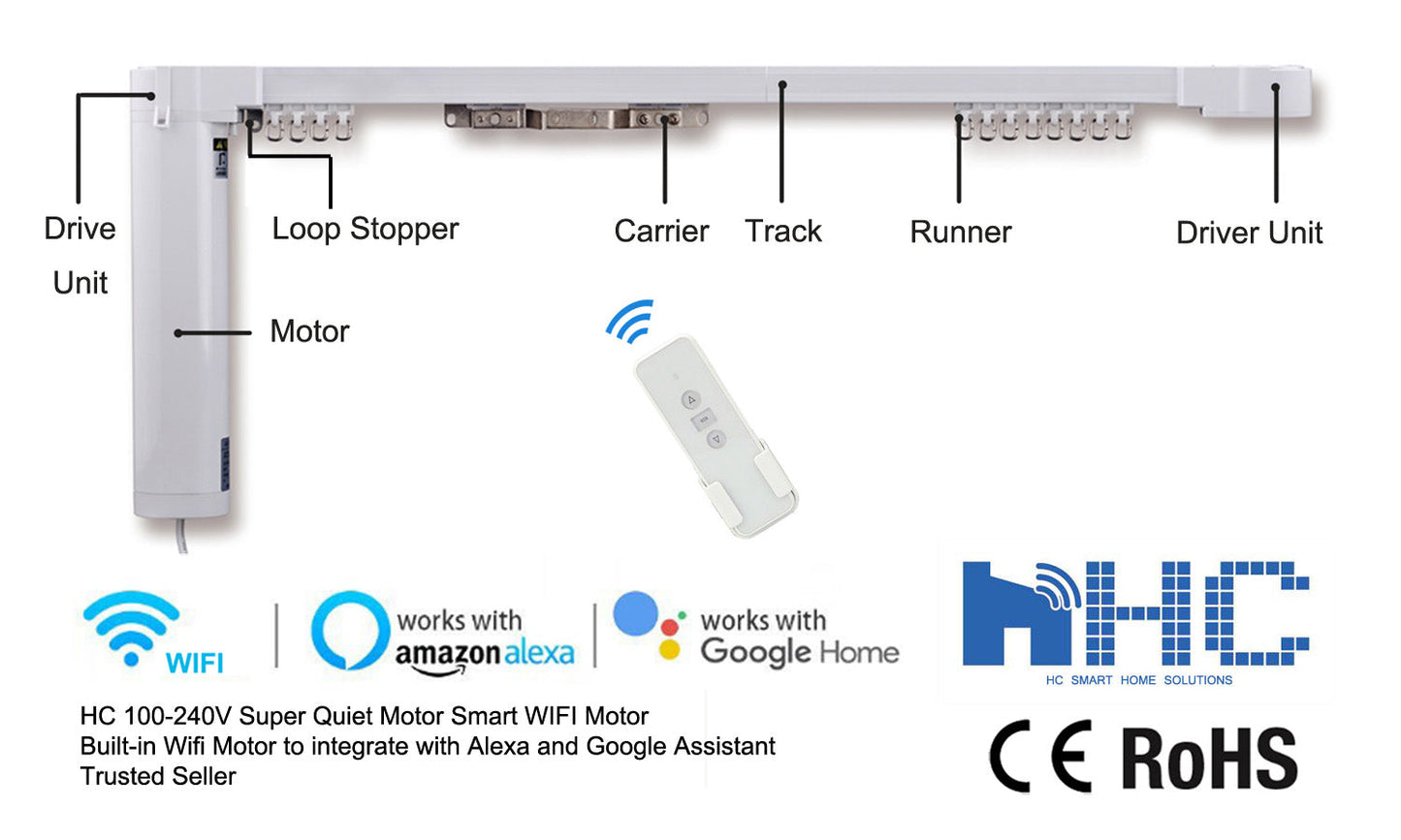 Made2Measure 3M Smart Electric Curtain Tracks